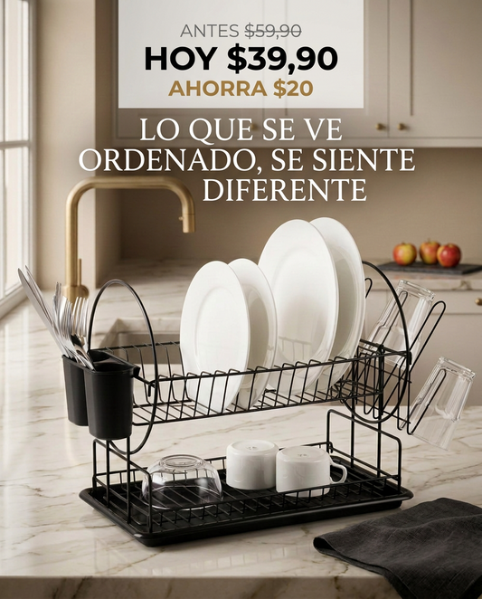 ESCURRIDORA METÁLICA DE 2 NIVELES CON ENVIO GRATIS ¡SOLO HOY!